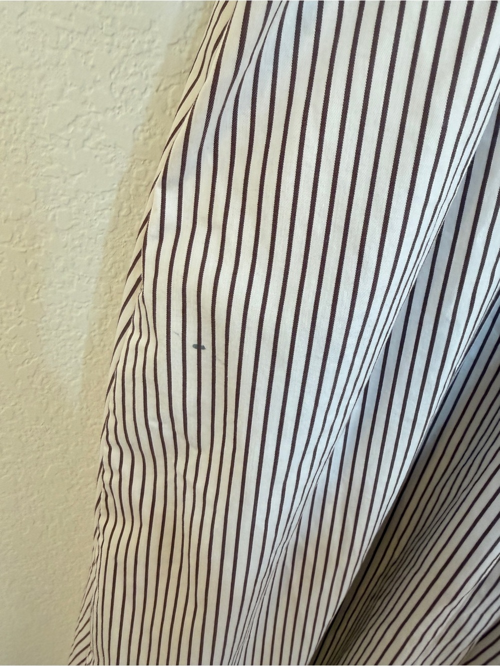 Anthropologie Tobie Striped Brown and White Button-Front Midi Dress size medium - Picture 14 of 14
